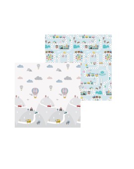 Mata edukacyjna piankowa dwustronna składana 150x200cm balony ulica