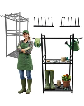 Stojak LUARO na narzędzia ogrodowe grabie łopaty miotły organizer warsztatowy