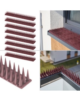 Kolce na gołębie listwa na ptaki odstraszasz plastikowe gęste brązowe 8el. 43 cm Kik Sp. z o. o. Sp. k. | Time- 2