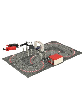 Tor wyścigowy samochodowy elektryczny policyjny 2 auta autka kontrolery zakręty klocki konstrukcyjne GD-02 Kik Sp. z o. o. Sp. k