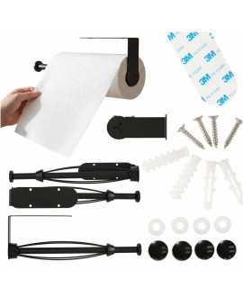 Wieszak uchwyt na ręcznik papierowy kuchenny obrotowy loft czarny