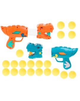 Głodny dinozaur strzelanie do celu gra zręcznościowa zestaw 2 pistolety na kulki 20 kul Kik Sp. z o. o. Sp. k. | Time- 2
