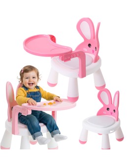 Krzesełko stolik do karmienia i zabawy różowy
