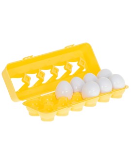 Układanka edukacyjna sorter dopasuj kształty owoce jajka 12 sztuk Kik Sp. z o. o. Sp. k. | Time- 2