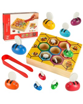 Gra edukacyjna plaster miodu pszczółki montessori