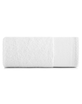 Ręcznik do rąk 30x50 cm bawełniany kolor biały z koronkową bordiurą 500 g/m2 EMI