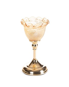 świecznik Dekoracyjny Luisa (02) O 13 X 26 Cm Złoty