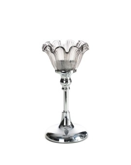 świecznik Dekoracyjny Adena (02) O 11 X 22 Cm Srebrny