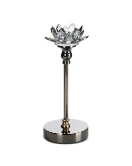 świecznik Dekoracyjny Dalia O 12 X 29 Cm Czarny