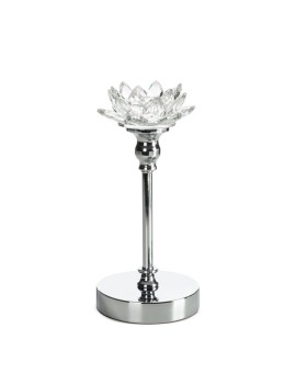 świecznik Dekoracyjny Dalia O 12 X 19 Cm Transparentny