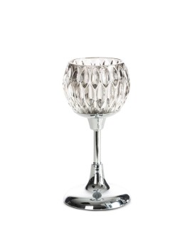 świecznik Dekoracyjny Zaria O 11 X 22 Cm Srebrny