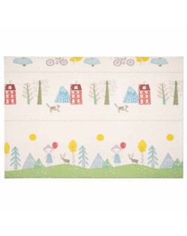 Mata edukacyjna piankowa dwustronna składana 150x200cm drzewa misie Kik Sp. z o. o. Sp. k. | Time- 2