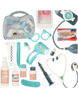 Zestaw lekarza w walizce mały doktor akcesoria dźwięk światła