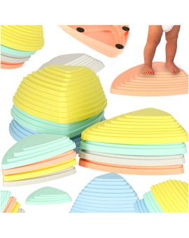 Ścieżka sensoryczna kamienie rzeczne do treningu równowagi podłoga to lawa gra 11 elementów pastelowa