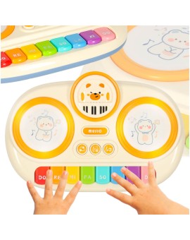 Pianinko organki interaktywne dla dzieci edukacyjne beżowe