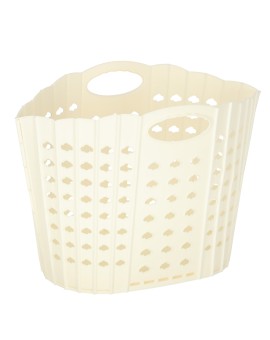 Kosz na zakupy pranie składany organizer łazienkowy z uchwytem kremowy Kik Sp. z o. o. Sp. k. | Time- 2