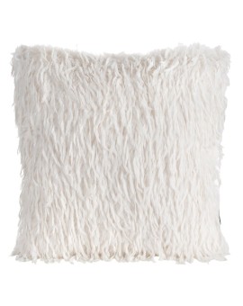 Poszewka na poduszkę 45x45 cm biała z miękkiego futerka ADORE