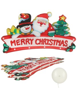 Lampki LED wisząca dekoracja okna świąteczna Merry Christmas XXL 45cm