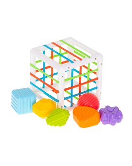 Kostka sensoryczna elastyczna układanka sorter kształtów zabawka wtykana 7 el. Kik Sp. z o. o. Sp. k. | Time- 2