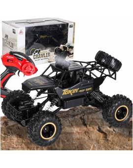 Samochód zdalnie sterowany na pilota RC Rock Crawler 1:12 4WD METAL czarny