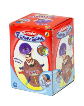 Gra zręcznościowa Szalony Pirat w beczce Ukłuj pirata 9 x 9 x 12,5 cm Kik Sp. z o. o. Sp. k. | Time- 2