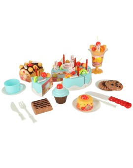 Tort urodzinowy do krojenia na rzepy kuchnia 75 elementów niebieski Kik Sp. z o. o. Sp. k. | Time- 2