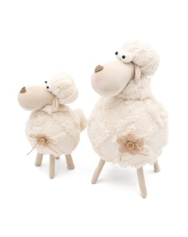 Figurka wielkanocna OWCA z puszystego futerka Eurofirany | Time- 2