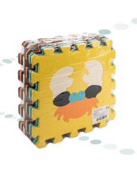 Mata edukacyjna piankowa puzzle zwierzątka kolorowa 85 x 85 cm 9 elementów Kik Sp. z o. o. Sp. k. | Time- 2