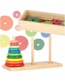 Piramida drewniana z podstawą wieża sorter