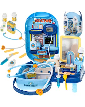 Zestaw lekarza z akcesoriami w walizce 34el. + stolik