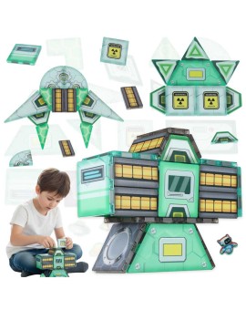 Klocki magnetyczne konstrukcyjne kosmos stacja kosmiczna 108 elementów