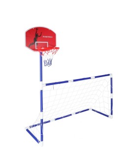 Bramka piłkarska do piłki nożnej tablica do koszykówki gry w kosza gra 2w1 2 piłki pompka Kik Sp. z o. o. Sp. k. | Time- 2