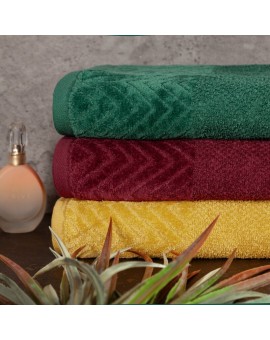 Ręcznik LOREN o ryżowej strukturze z welwetową bordiurą, 500 g/m2 Eurofirany | Time- 6