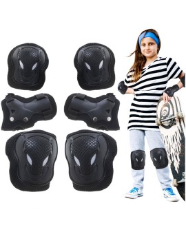 Ochraniacze RALLEX na kolana łokcie nadgarstki rolki rower hulajnogę zestaw czarne