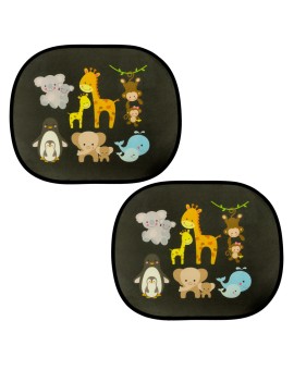 Kurtyna statyczna przeciwsłoneczna osłona okna samochodu zwierzęta zestaw 2 szt.