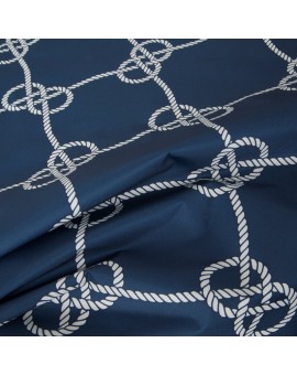 Okrągły obrus GARDEN na taras oraz balkon z wodoodpornej tkaniny w stylu marynistycznym Eurofirany | Time- 4