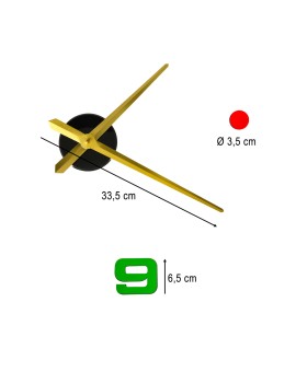 Zegar ścienny naklejany DIY regulowany 80-90 cm złote wskazówki kolorowy 4 cyfry Kik Sp. z o. o. Sp. k. | Time- 2