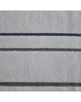 Ręcznik bawełniany frotte NEL z welwetową bordiurą i kontrastującymi paseczkami, 500 g/m2 Eurofirany | Time- 3