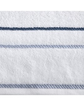 Ręcznik bawełniany frotte NEL z welwetową bordiurą i kontrastującymi paseczkami, 500 g/m2 Eurofirany | Time- 3