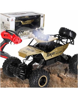 Samochód zdalnie sterowany na pilota RC Rock Crawler 1:12 4WD METAL złoty