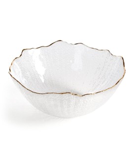 Szklana Misa Dekoracyjna Tamara (01) O 25 X 11 Cm Biały