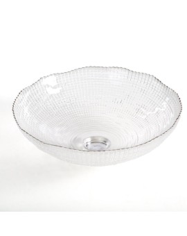 Szklana Misa Dekoracyjna Daisy (01) O 25 X 9 Cm Biały