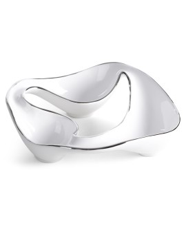 Patera Dekoracyjna Rob (01) 28 X 28 X 7 Cm Biały