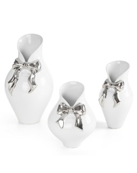 Wazon Dekoracyjny Akira (02) 11 X 11 X 20 Cm Biały