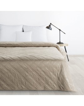 DESIGN 91 narzuta welwetowa pikowana metodą hot press w wzór karo