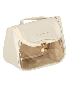 Kosmetyczka kuferek organizer podróżna damska męska pojemna na wakacje beżowa Kik Sp. z o. o. Sp. k. | Time- 2