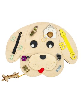 Tablica manipulacyjna drewniana pies 49 x 37 cm