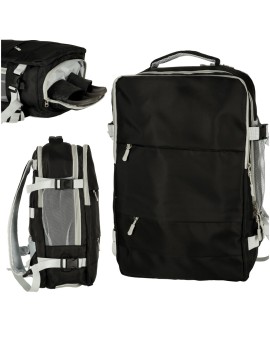 Plecak podróżny bagaż podręczny RYANAIR WIZZAIR USB czarny