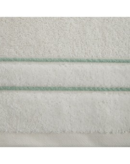Ręcznik do rąk 30x50 cm bawełniany kolor kremowy z kontrastującymi paseczkami 500 g/m2 SIBEL Eurofirany | Time- 2