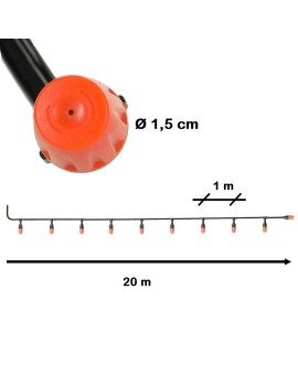 Zraszacz ogrodowy kurtyna wodna mgiełka system nawadniania 20m Kik Sp. z o. o. Sp. k. | Time- 2
